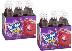 Kool-Aid Bursts, Grape, 6.75 Oz, 6 Ct (Pack of 2) 6.75 fl oz
